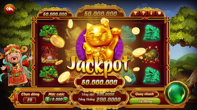 Nổ hũ Thần Tài Sunwin rinh jackpot khủng 50 triệu về túi
