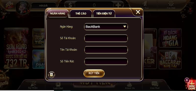 Sunwin bao nhiêu tiền mới rút được 2 rút tối thiểu 200k/giao dịch