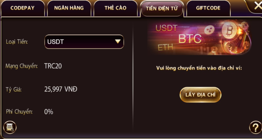 Nạp tiền Sunwin 4 Giao dịch tiền điện tử giúp người chơi mã hóa khoản nạp nhanh chóng